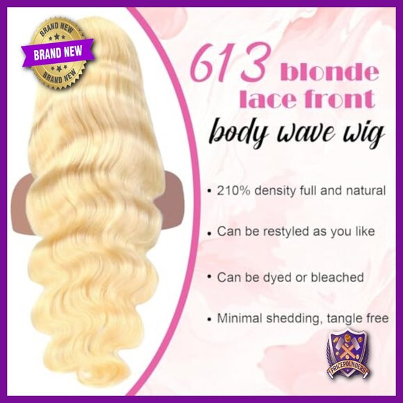 30 Inch Human Hair Lace Front Wig 250% Density Body Wave Pre Plucked main image 5